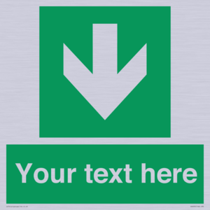 Safe condition Custom arrow down sign